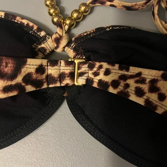 BONGO Animal Print Bikini with Black Accents - Picture 5 of 6